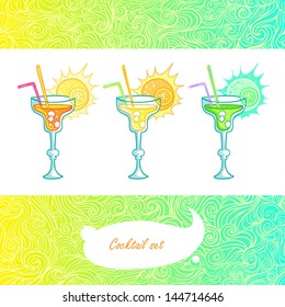 Three color summer cocktail.