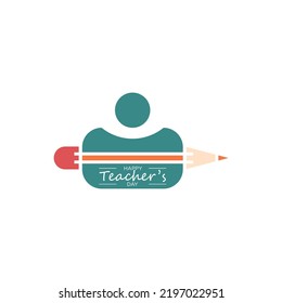 Three color vertical abstract graphic creative man pencil logo template, vector illustration isolated on white background. Stylized graphic logotype, logo design with single pencil pointing down