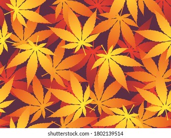 Fondo de tres hojas de otoño de color 