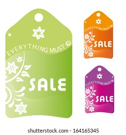 three colored icons with white text and silhouettes for black Friday