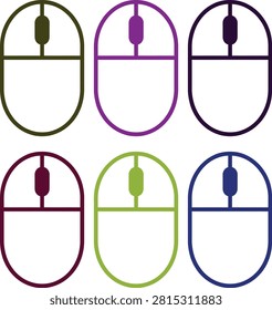Three colored padlocks on metal rings in different colors