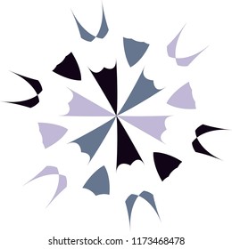 A three colored symmetrical pattern vector