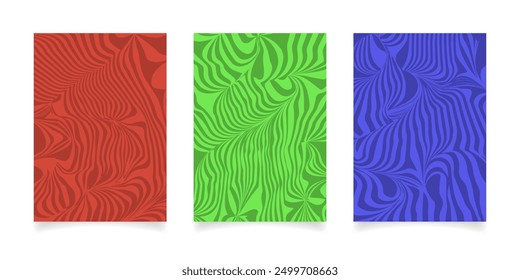 Three colorful abstract backgrounds design.