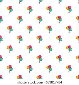 Three colorful balloons pattern