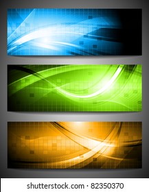 Three colorful banners. Vector illustration eps 10