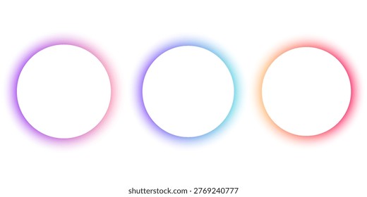 Tres círculos degradado colores
