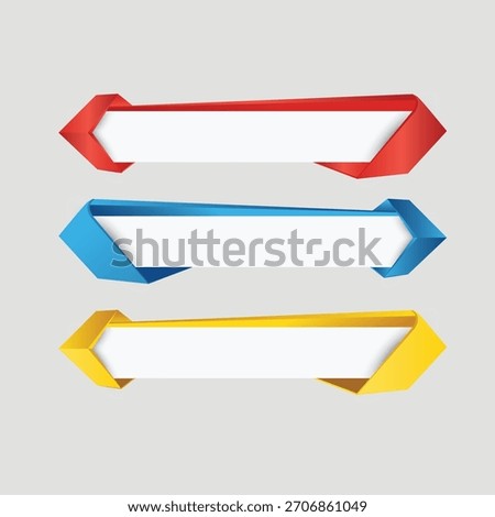 Three colorful infographic banners with empty space for text. Perfect for presentations, web design, and marketing materials. Modern, clean, and minimalist design for your needs.