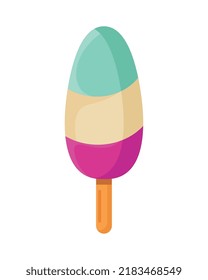 three colors ice cream stick