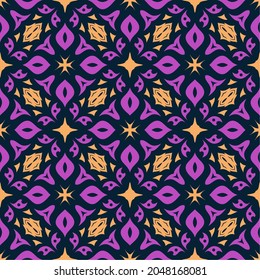 Three colors pattern ornament background. Ethnic seamless ready for print