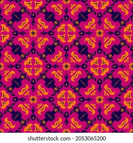 Three colors pattern ornament shape. Simple seamless abstract background