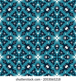 Three colors pattern ornament shape. Simple seamless abstract background