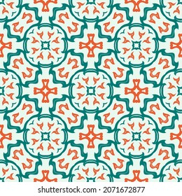 Three colors pattern ornament shape. Simple seamless abstract background