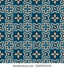 Three colors seamless abstract shape. Simple pattern ornament background