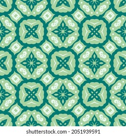 Three colors seamless ornament shape. Simple pattern abstract background