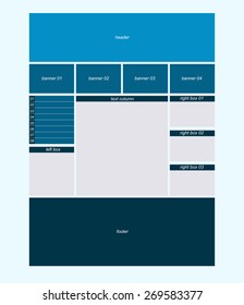 Three column website business layout