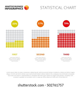Three Columns Bar Chart Slide Template