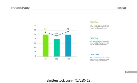 Three Columns Bar Chart Slide Template