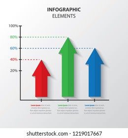 three columns, chart, graph,. Infographics management, finance, analytics, presentation. Vector illustration.