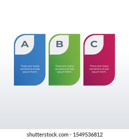 Three columns infographic template design. Business concept infograph with 3 options, steps or processes. Vector visualization can be used for workflow layout, diagram, annual report, web