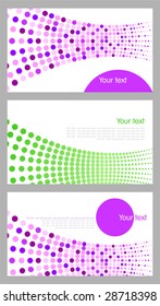 Three compositions in different color variants