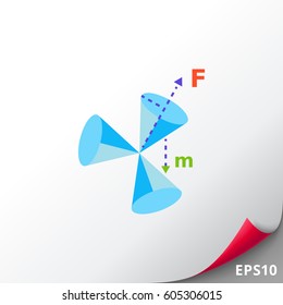 Three Cones as Geometry Concept Icon