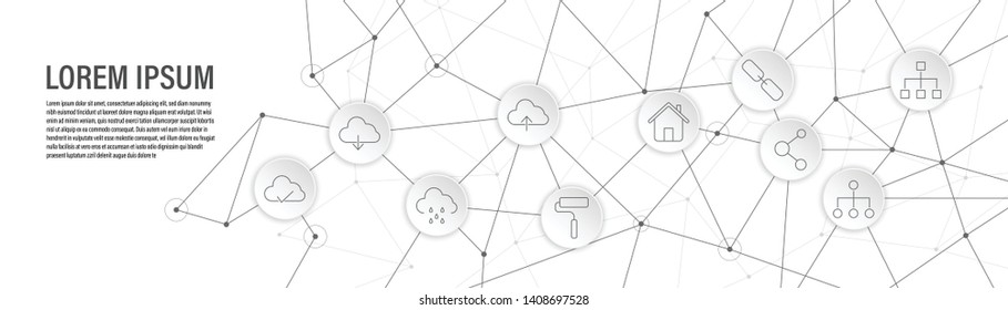 three connected boxes with one icon. From Web set
