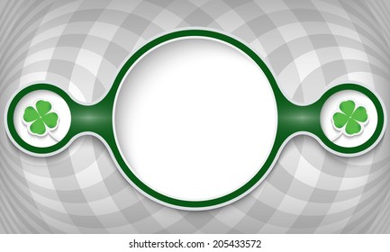 three connected circular frames for any text with cloverleaf