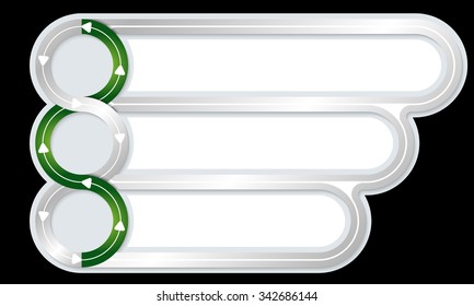 Three connected frames for your text and arrows