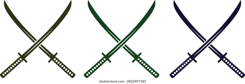 Three crossed ninja stars with sharp metal blades
