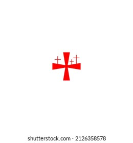 Three crosses and the symbol of the Templars
