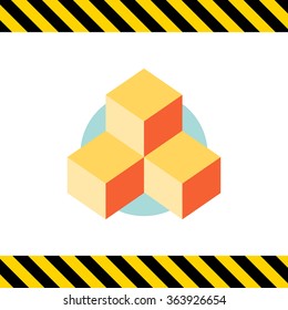 Three cubes icon