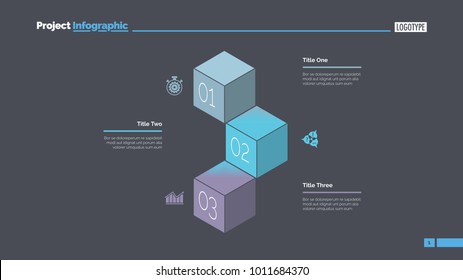 Three Cubes Process Chart Slide Template
