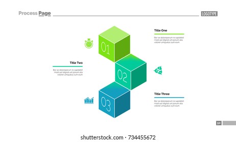 Three Cubes Process Chart Slide Template