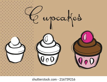 Three Cupcakes 
