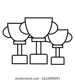 Drei-Cups-Symbol auf weißem Hintergrund, Vektor
Vektorsymbol
