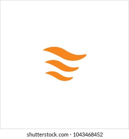 three curved lines logo template
