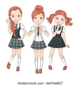 Similar Images Stock Photos Vectors Of Anime Manga Schoolgirl
