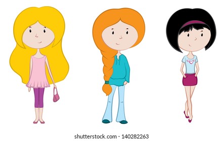 Three cute girls