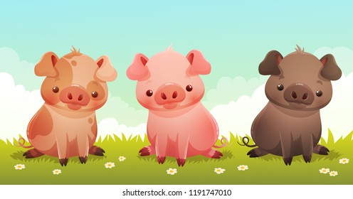 9,518 Three pigs Images, Stock Photos & Vectors | Shutterstock