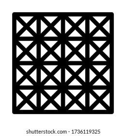three d floor tiles icon vector. three d floor tiles sign. isolated contour symbol illustration