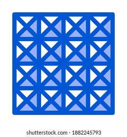 vector de icono de baldosas de piso de tres dimensiones. señal de baldosas de tres d. ilustración de símbolo de color
