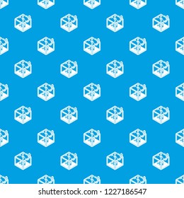 Three d printer pattern vector seamless blue repeat for any use