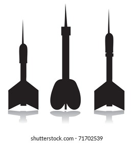 Tres dardos de silueta