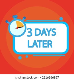 three day letter. Sale promotion poster. Special offer symbol. Discount promotion. Vector illustration. stock image. 