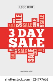 Three Day Sale, Discount Banner