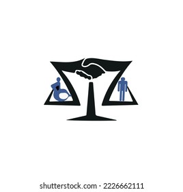 three december world day of disabled people vector logo design 2
