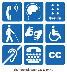 three december world day of disabled people special vector logo design