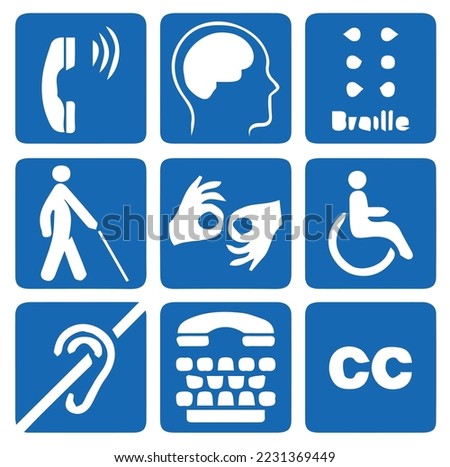 three december world day of disabled people special vector logo design