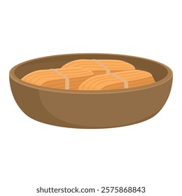 Three delicious tamales are served in a bowl, showcasing a traditional culinary presentation