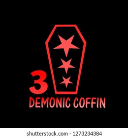 three demonic coffin vector logo